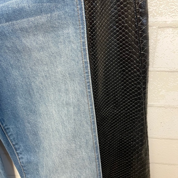 Alice & Olivia Wide Two Tone Wide Leg Jeans Size 31 - Picture 3 of 8